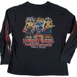 Harley Davidson ZZZ Toad Mens XL Black USA Screamin Eagle Horny Toad Temple TX